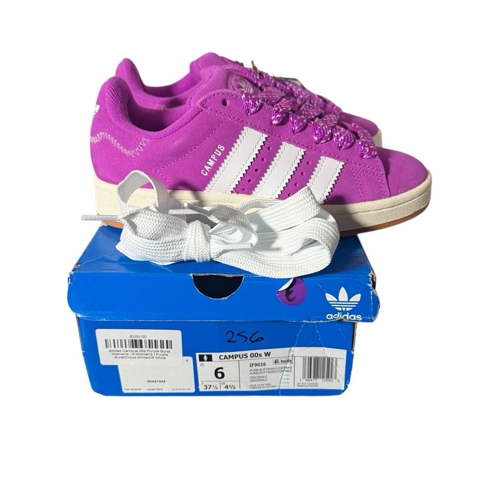 Adidas Campus 00s W Women's Size 6 Purple Burst White Gum New in Box - Picture 2 of 5